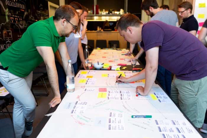Teilnehmer eines Switch Strategy Sprints von Me & Company