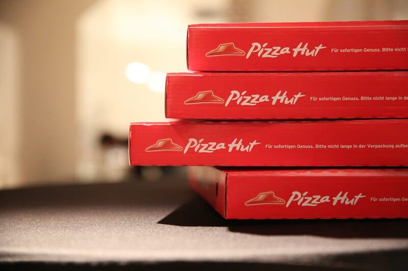 Pizzaschachteln von PizzaHut