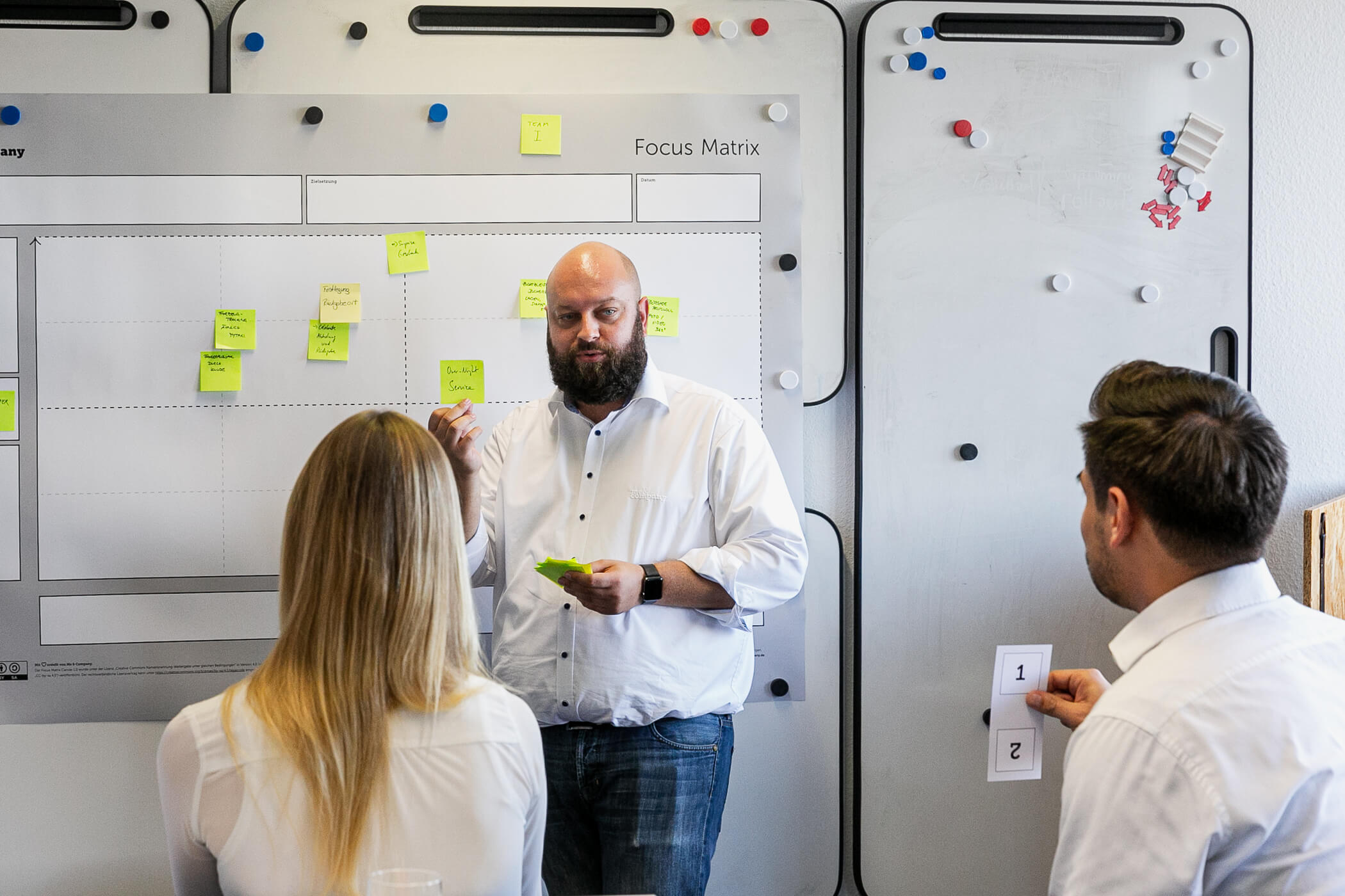 Nils von Me & Company als Moderator eines Workshops zur Strategieberatung von Teams und Unternehmen